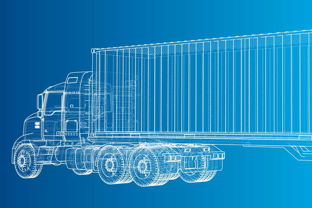 Designed image of full truckload