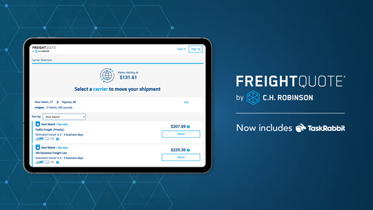 Freightquote with Taskrabbit screenshot