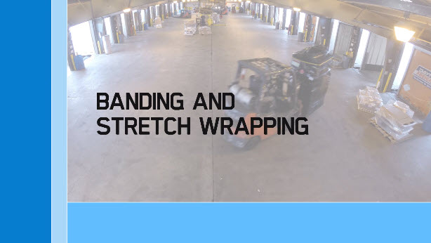 Properly banding and stretch wrapping freight pallets video thumbnail