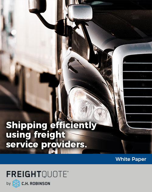 Shipping efficiently using freight service providers
